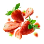 strawberry-berry-levitating-white-background